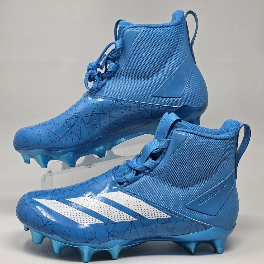 adidas ADIZERO Chaos Football Cleats Lineman Cleats Solar Blue Mens Size 8.5 New